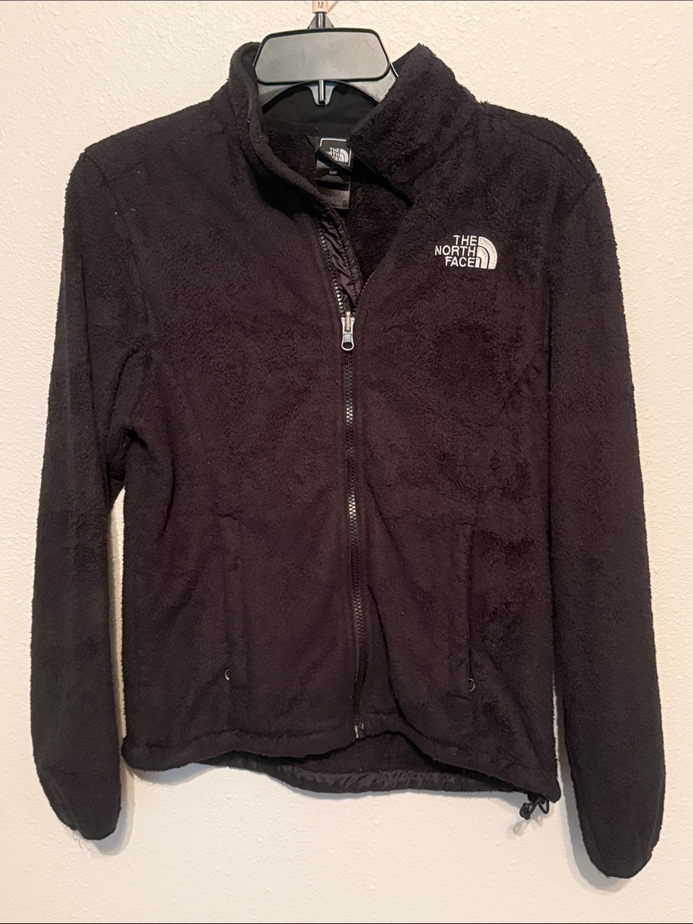 The North Face Black Plush Fleece Zip Jacket Small
